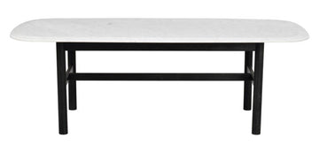 RO Hammond Coffee Table 135x62 Marble White/Black