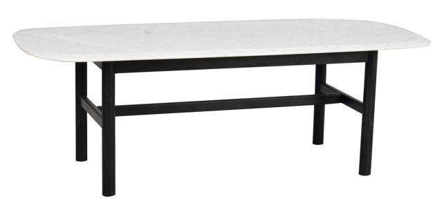 RO Hammond Coffee Table 135x62 Marble White/Black