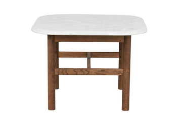 RO Hammond Coffee Table 62x62 Marble White/Brown