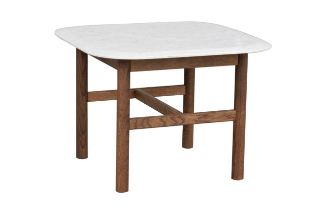 RO Hammond Coffee Table 62x62 Marble White/Brown