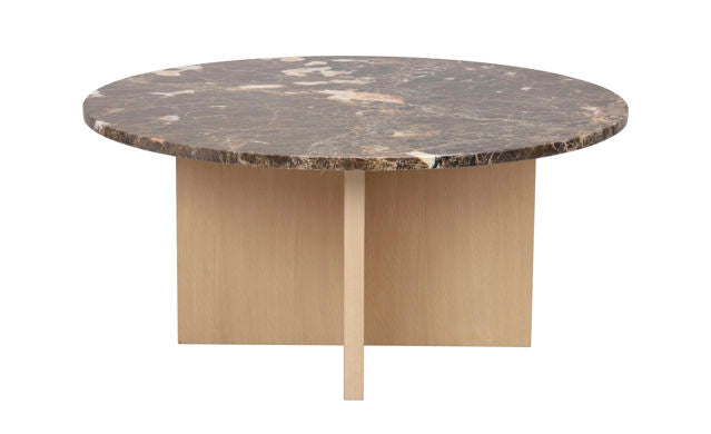 RO Brooksville Coffee Table Round Brown/Whitewash