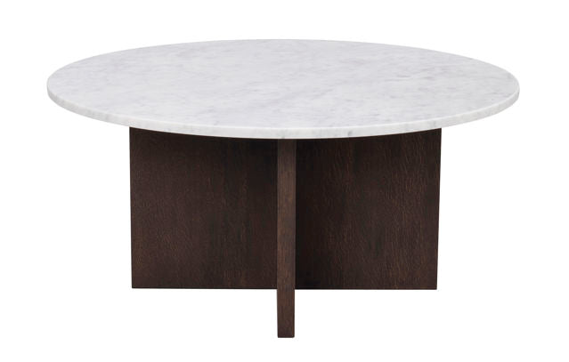 RO Brooksville Coffee Table Round White/Brown