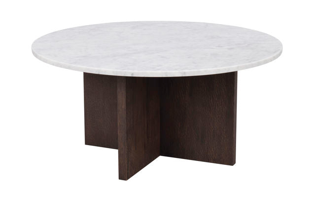 RO Brooksville Coffee Table Round White/Brown