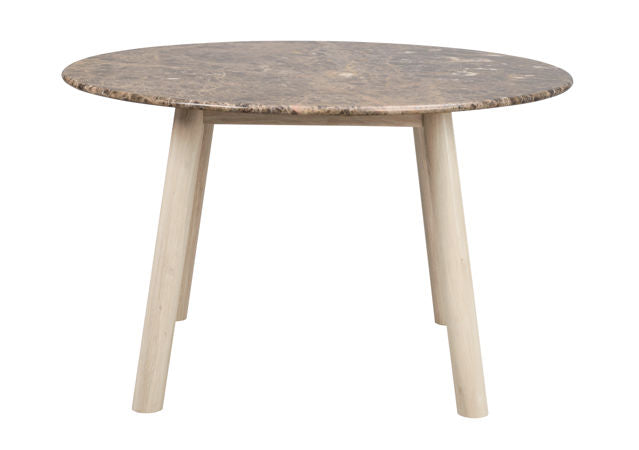 RO Taransay Dining Table Marble Brown/Whitewash