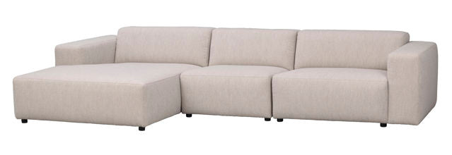 RO Willard 4-Seater L-Sofa Light Beige