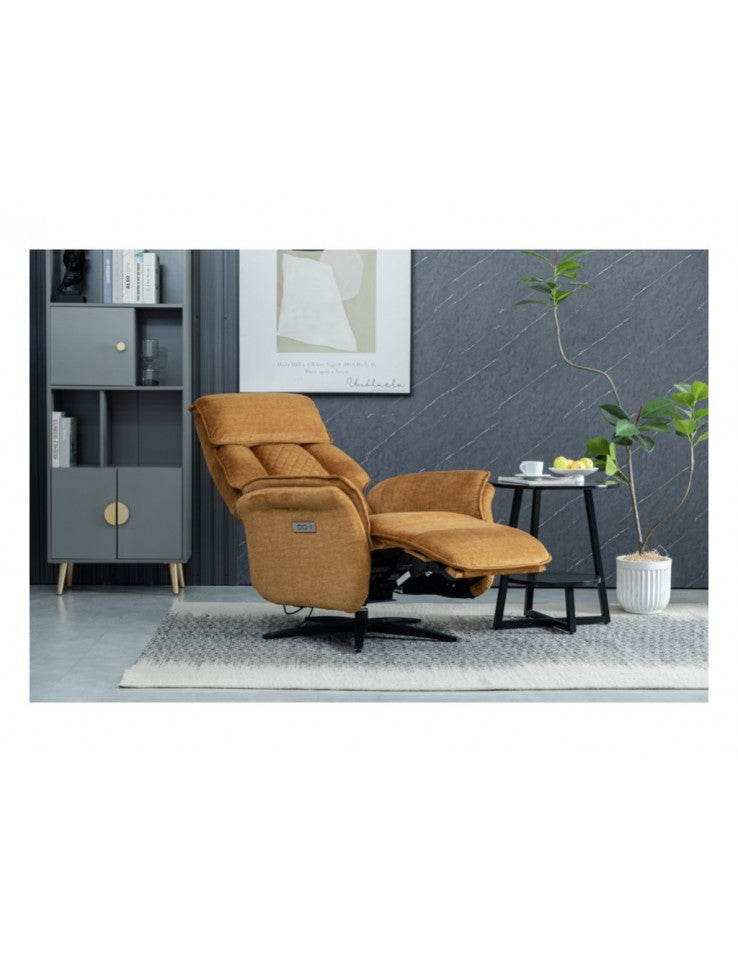 AM Evoque Swivel Electric Chair Dual Motor Amber
