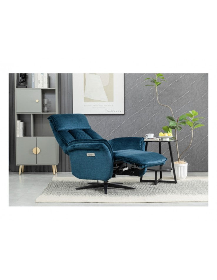 AM Evoque Swivel Electric Chair Dual Motor Ocean Blue