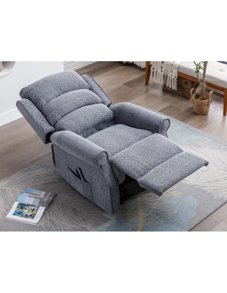 AM Windsor Electric L/T Dual Motor Chair Steel Blue