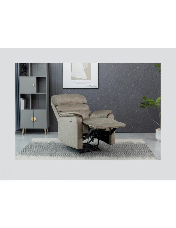 AM Savoy Chair Electric Recliner Taupe