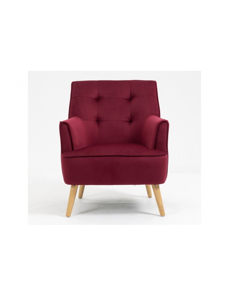 AM Tara Accent Chair Dark Crimson