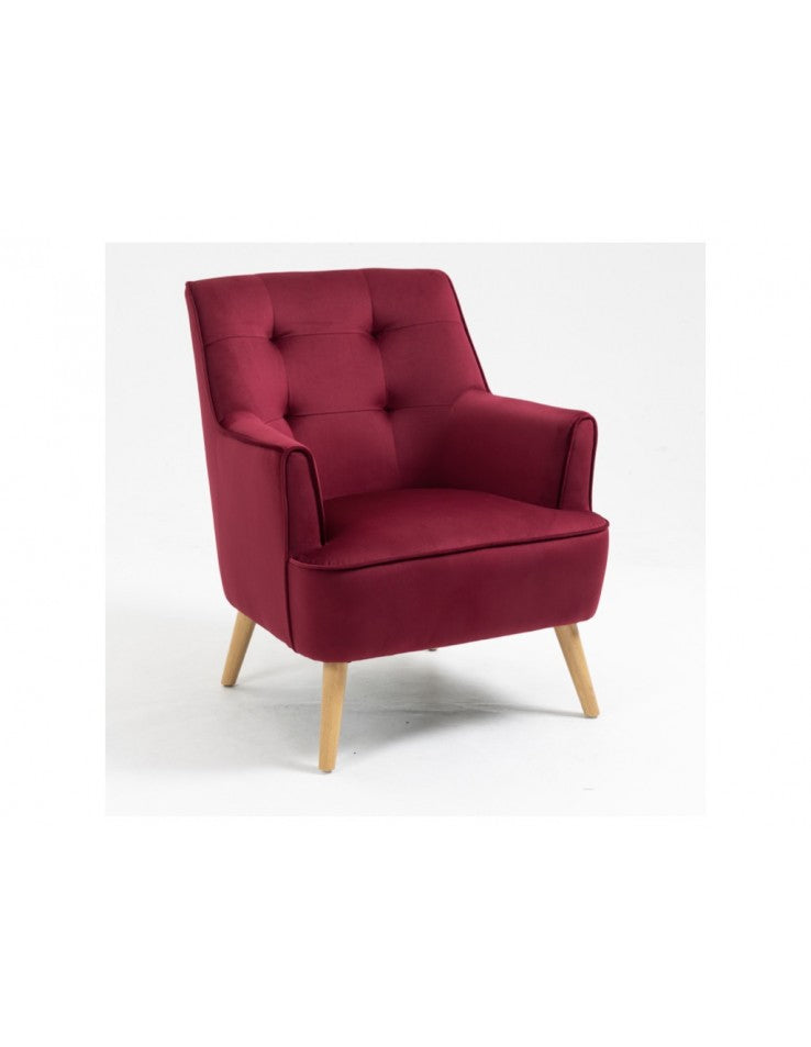 AM Tara Accent Chair Dark Crimson
