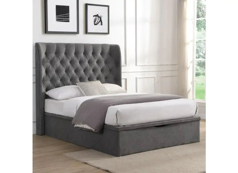 Clara Bed Storage Grey