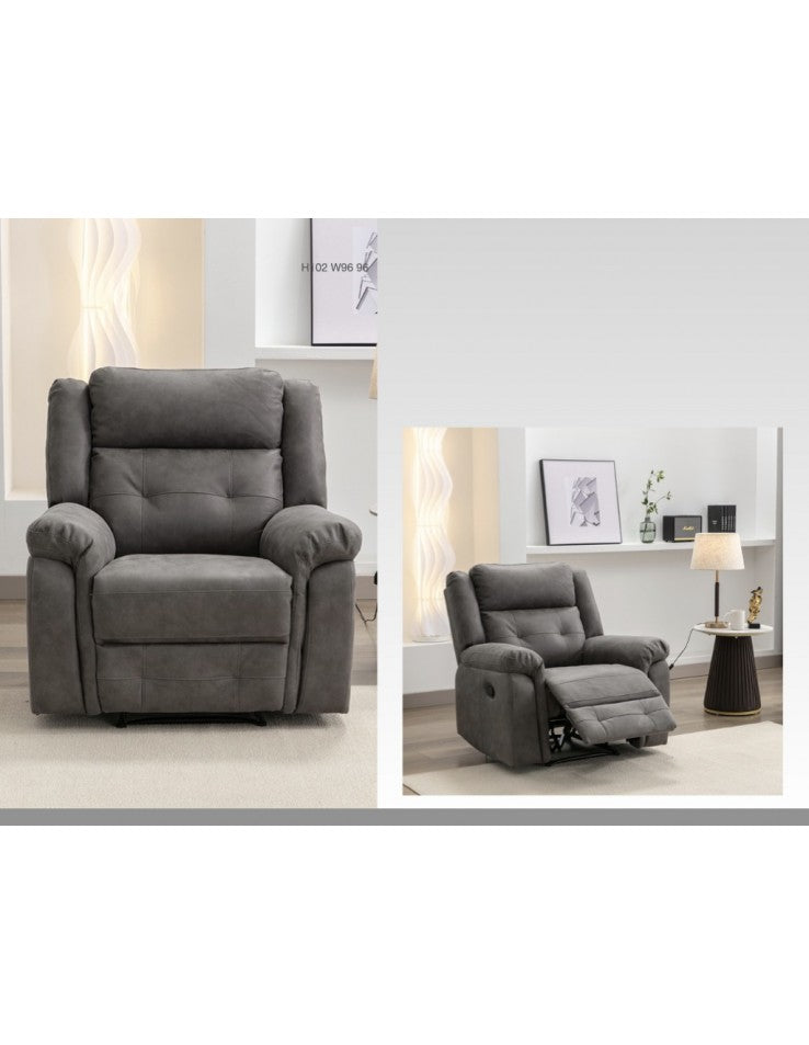 AM Berkeley Recliner Chair Dark Grey