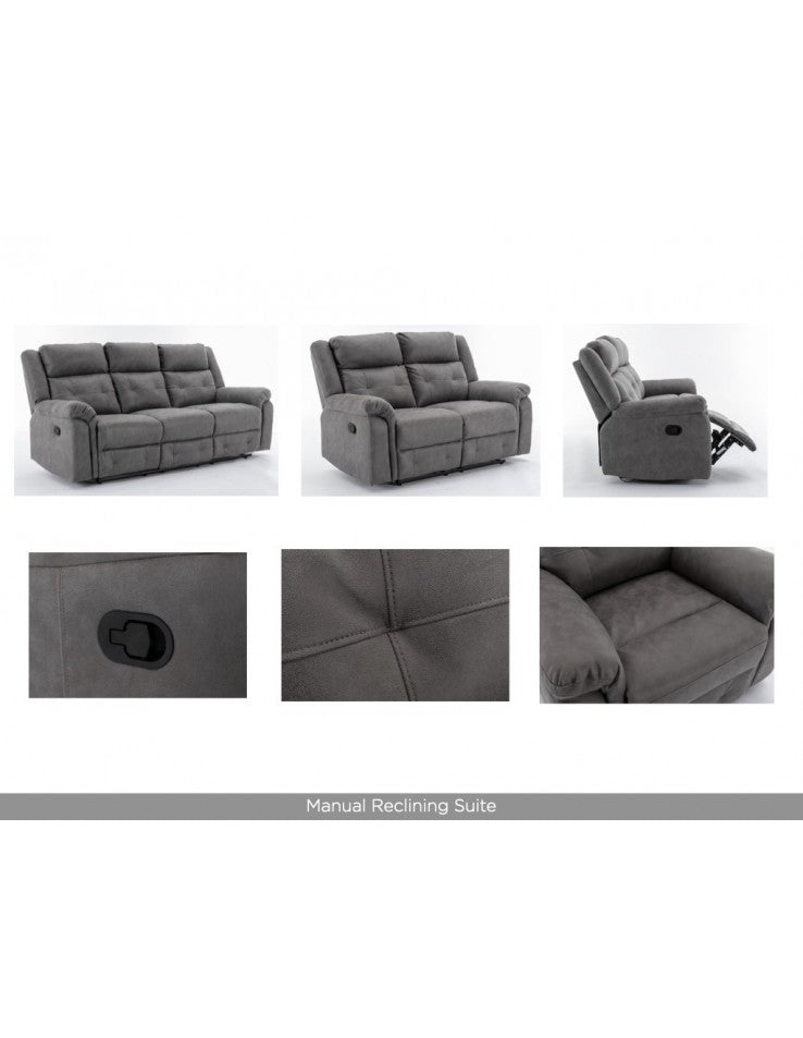 AM Berkeley Recliner Chair Dark Grey