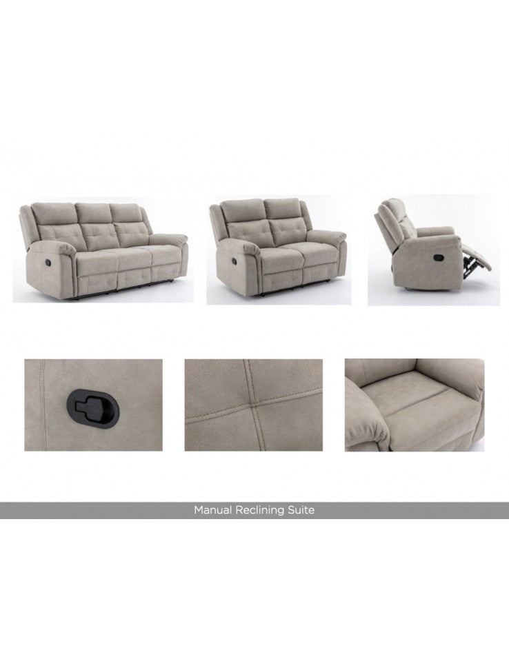 AM Berkeley Recliner Chair Light Grey