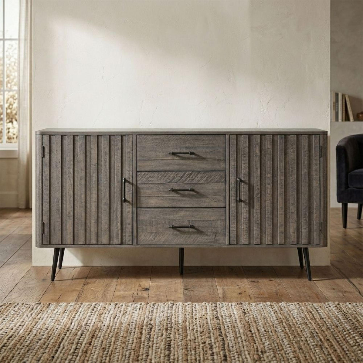 Annaghmore Monarch Sideboard Wood Dark Grey