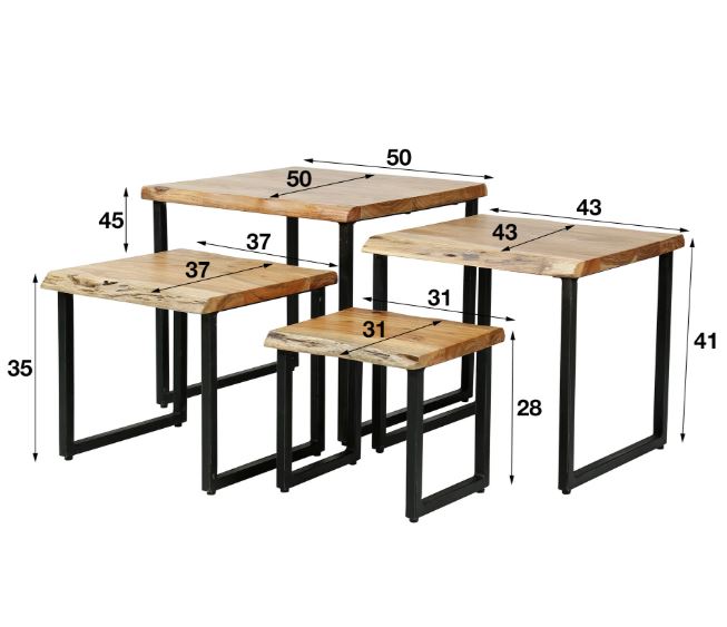 ZI Kenji Nesting Tables Black