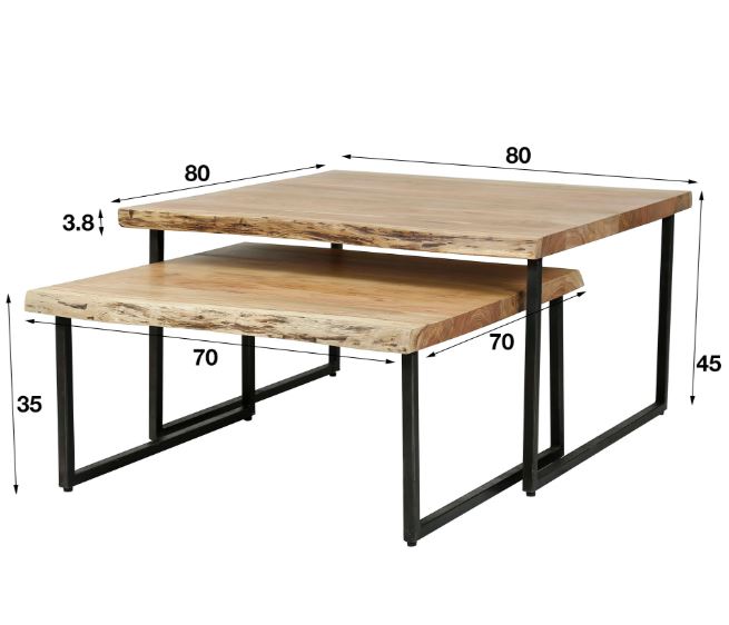 ZI Etta Nesting Tables Black