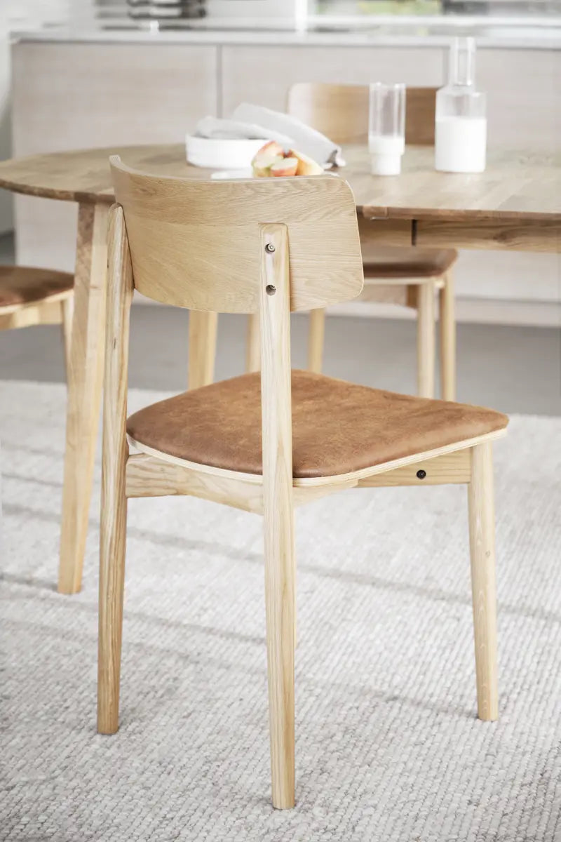 Rowico Home Wolcott Dining Chair Set of 2 Oak/Brown 17.7x19.3x33.1 in