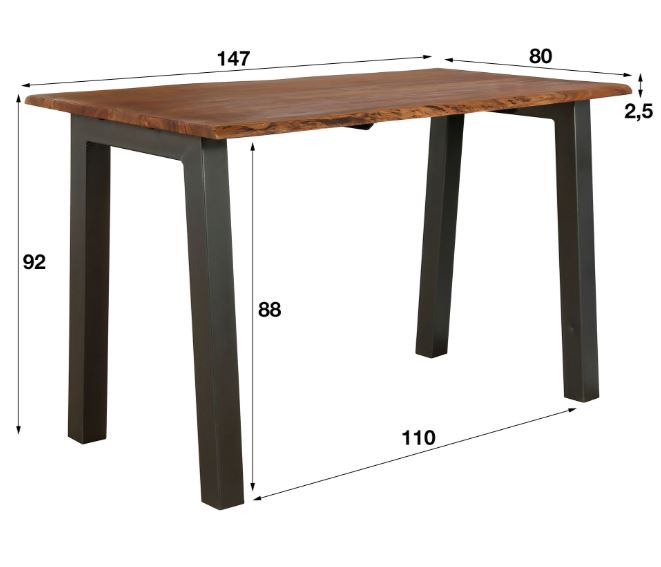 ZI Zoie Bar Table Gray