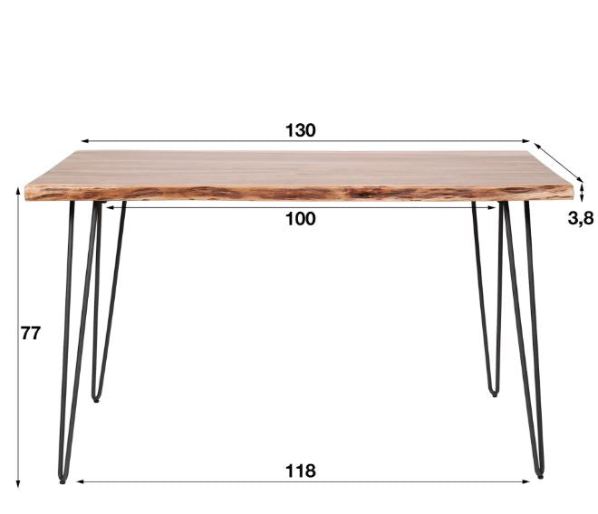 ZI Zoie Dining Table 130cm Natural