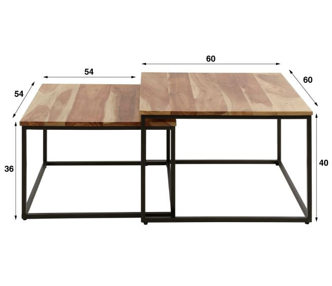 ZI Weber Nesting Tables Square Natural