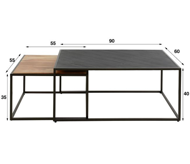 ZI Weber Nesting Tables Slate Mix Natural