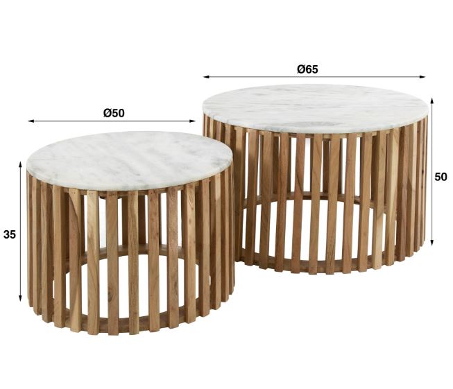 ZI Sunset Coffee Table White