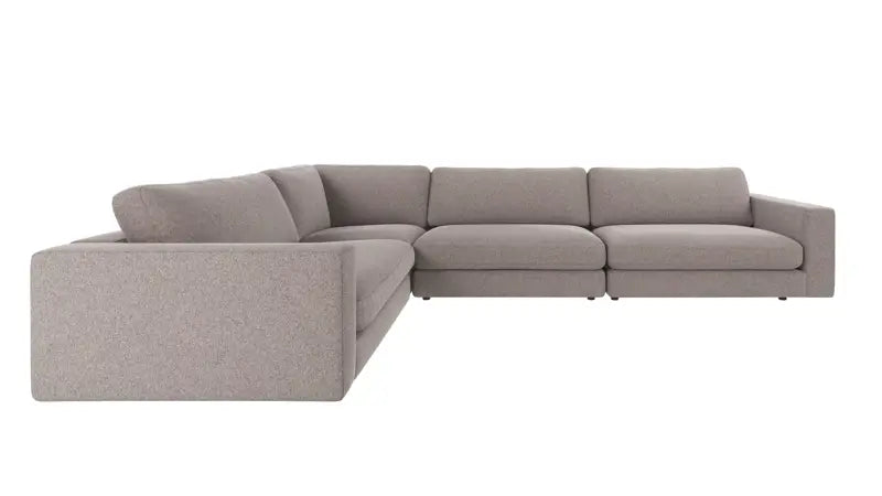 Rowico Home Duncan Corner Sofa 2+3-Seater Open End Left Brenda #7 Grey-Beige 345x233x78 cm