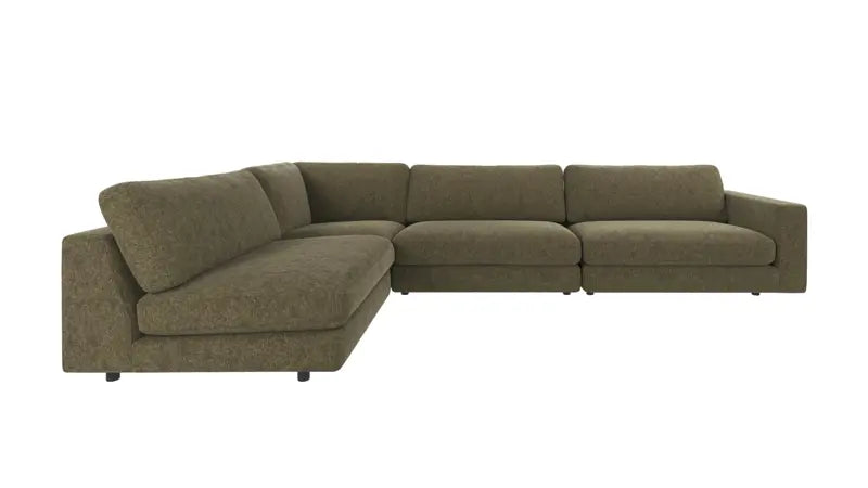 Rowico Home Duncan Corner Sofa 2+3-Seater Open End Left Brenda #77 Green 345x216x78 cm