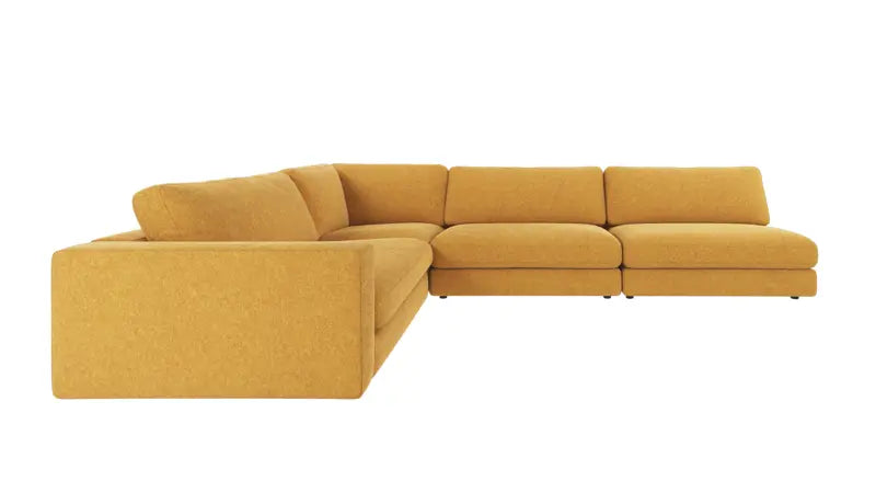 Rowico Home Duncan Corner Sofa 2+3-Seater Open End Right Brenda #68 Yellow 325x230x78 cm