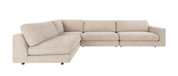 Rowico Home Duncan Corner Sofa 2+3-Seater Open End Left Robin #01 Light Grey 345x216x78 cm