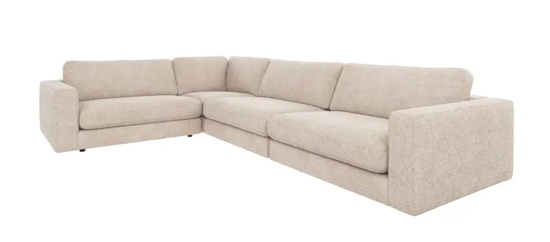 Rowico Home Duncan Corner Sofa 2+3-Seater Open End Left Robin #01 Light Grey 345x233x78 cm