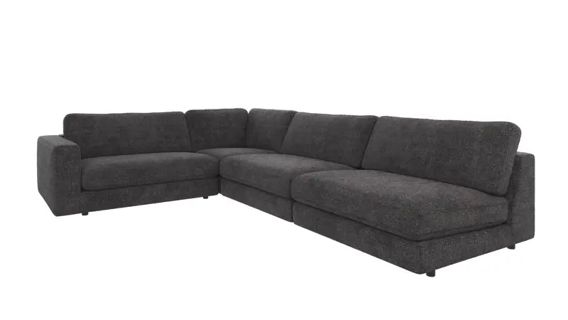 Rowico Home Duncan Corner Sofa 2+3-Seater Open End Right Robin #66 Dark Grey 325x230x78 cm