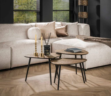 ZI Metallic Coffee Table Triangle Gold