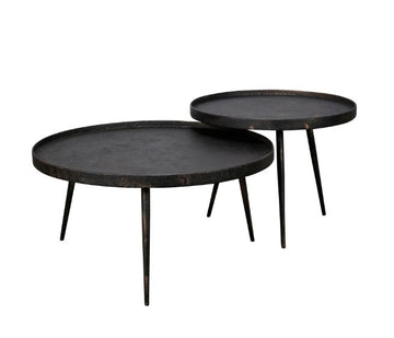 ZI Metallic Coffee Table Round Thin Grey
