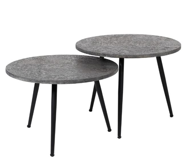 ZI Metallic Coffee Table Round Grey