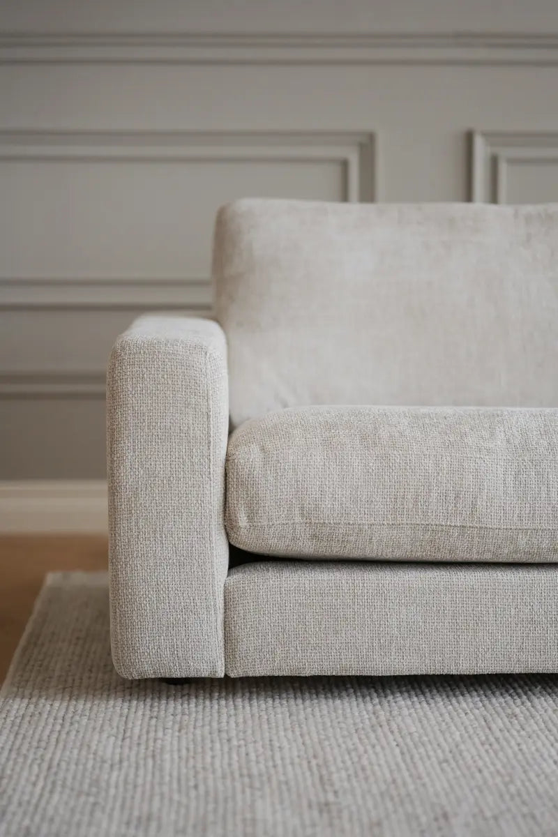 Rowico Home Duncan Corner Sofa 2+3-Seater Open End Left Robin #01 Light Grey 345x233x78 cm