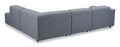 Rowico Home Elroy Corner Sofa 2.5+2.5-Seater Open End Right Bermuda #803 Grey 282x218x70 cm