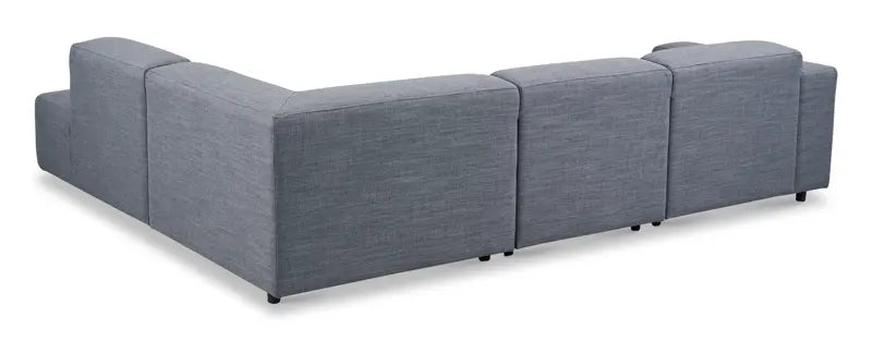 Rowico Home Elroy Corner Sofa 2.5+2.5-Seater Open End Right Bermuda #803 Grey 282x218x70 cm