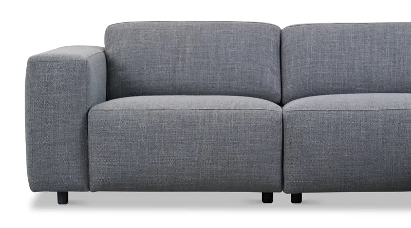 Rowico Home Elroy Corner Sofa 2.5+2.5-Seater Open End Right Bermuda #803 Grey 282x218x70 cm