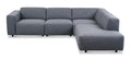 Rowico Home Elroy Corner Sofa 2.5+2.5-Seater Open End Right Bermuda #803 Grey 282x218x70 cm