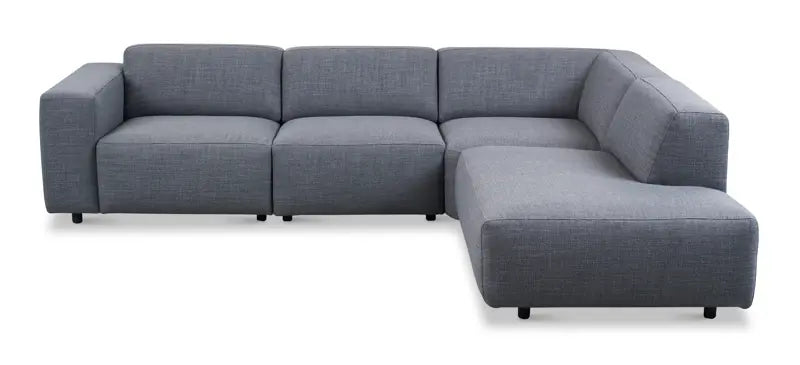 Rowico Home Elroy Corner Sofa 2.5+2.5-Seater Open End Right Bermuda #803 Grey 282x218x70 cm
