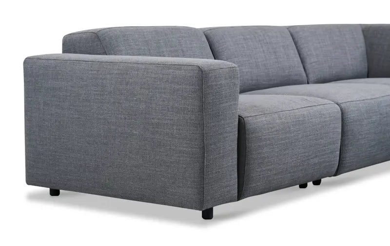 Rowico Home Elroy Corner Sofa 2.5+2.5-Seater Open End Right Bermuda #803 Grey 282x218x70 cm