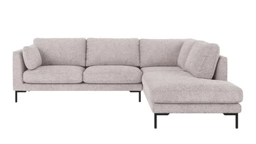Rowico Home Corwin Corner Sofa 2.5+2.5-Seater Open End Right Anna #15 Light Grey 266x226x83 cm