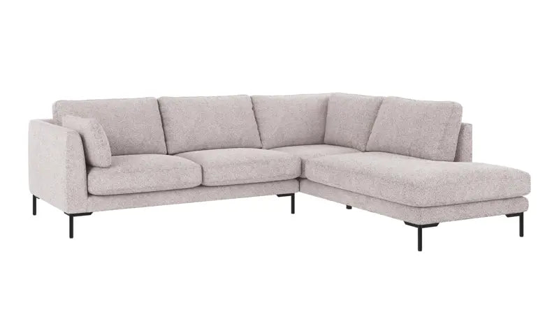 Rowico Home Corwin Corner Sofa 2.5+2.5-Seater Open End Right Anna #15 Light Grey 266x226x83 cm