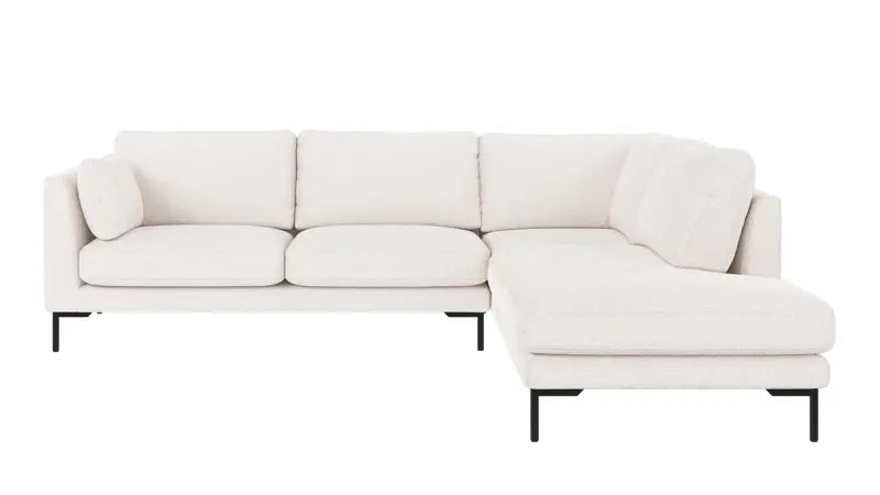 Rowico Home Corwin Corner Sofa 2.5+2.5-Seater Open End Right Alice #101 White 266x226x83 cm