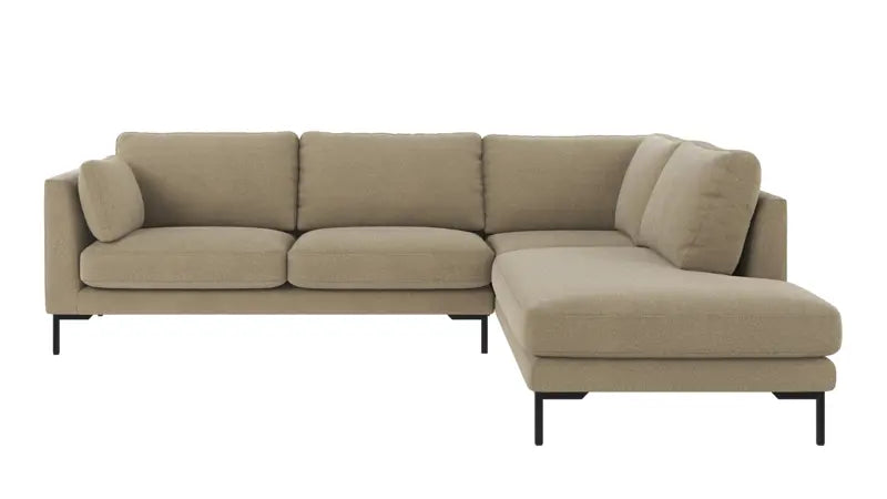 Rowico Home Corwin Corner Sofa 2.5+2.5-Seater Open End Right Rita #109 Dark Beige 266x226x83 cm