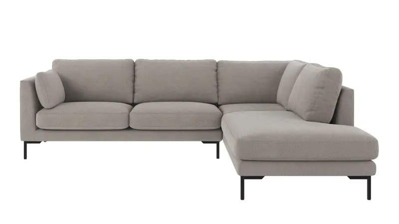 Rowico Home Corwin Corner Sofa 2.5+2.5-Seater Open End Right Rita #167 Light Grey 266x226x83 cm