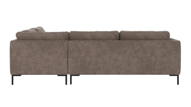 Rowico Home Corwin Corner Sofa 2.5+2.5-Seater Open End Right Greg #7 Dark Beige 266x226x83 cm